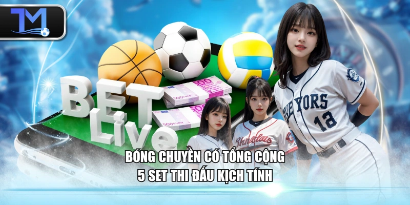 Bóng chuyền có tổng cộng 5 set thi đấu kịch tính