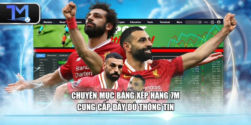 Chuyên mục bảng xếp hạng 7M cung cấp đầy đủ thông tin