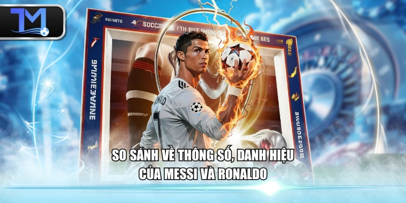 So sánh về thông số, danh hiệu của Messi và Ronaldo